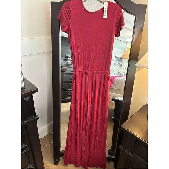 NEW Soft Jumpsuits Short Sleeve Casual Wide Legs Romper S - Picture 7 of 7